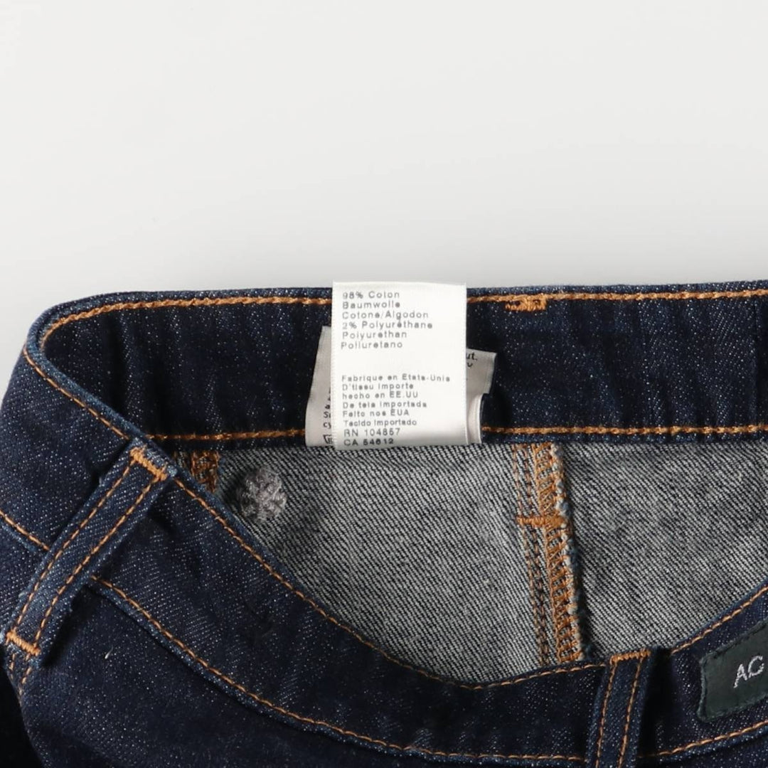 Dark navy Alexa Chung for AG denim open-front trapezoid miniskirt, made in the USA, size M. cotton blue type Vintage Second Hand