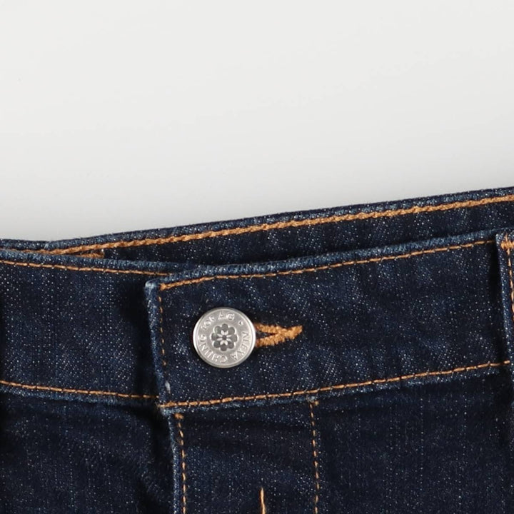 Dark navy Alexa Chung for AG denim open-front trapezoid miniskirt, made in the USA, size M. cotton blue type Vintage Second Hand