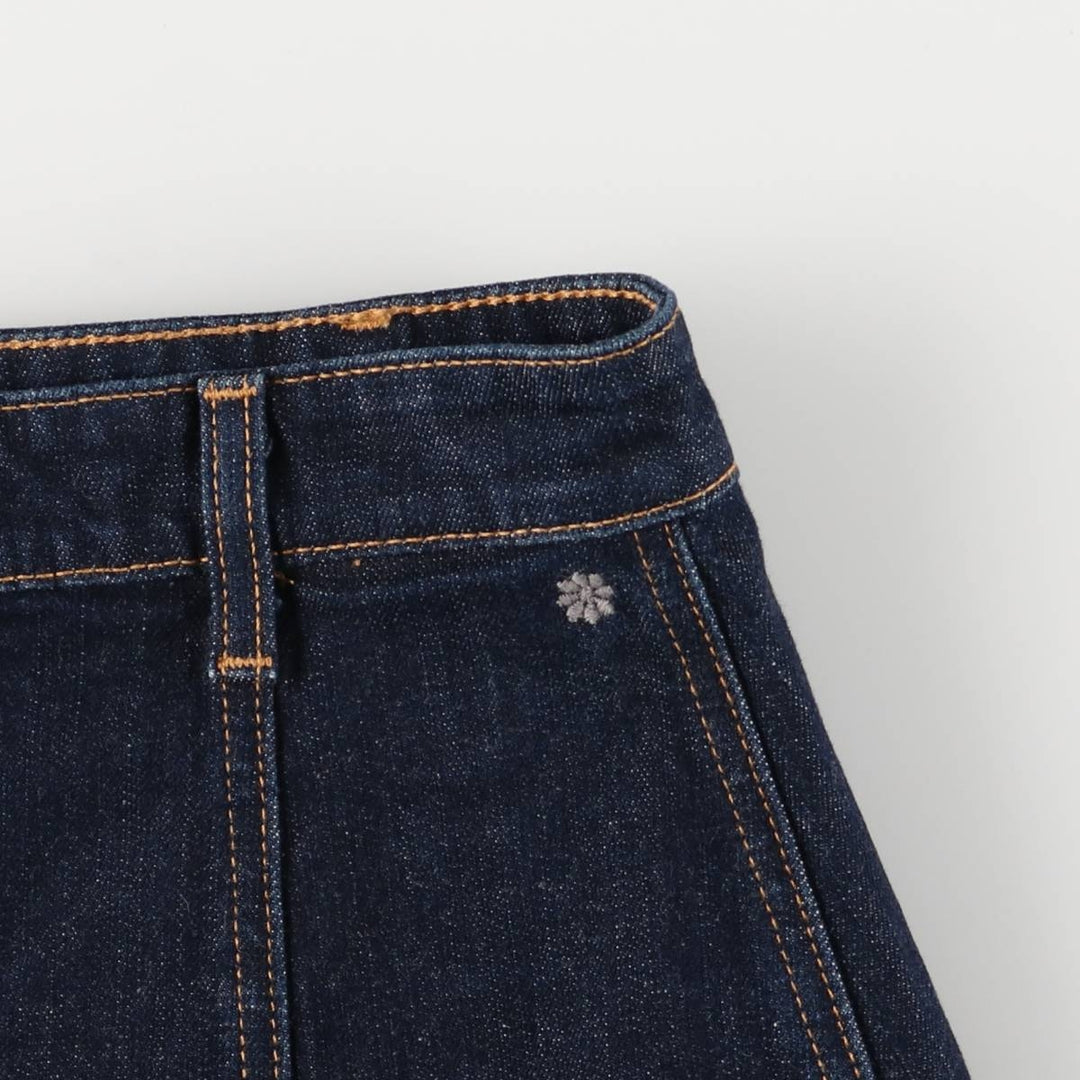 Dark navy Alexa Chung for AG denim open-front trapezoid miniskirt, made in the USA, size M. cotton blue type Vintage Second Hand