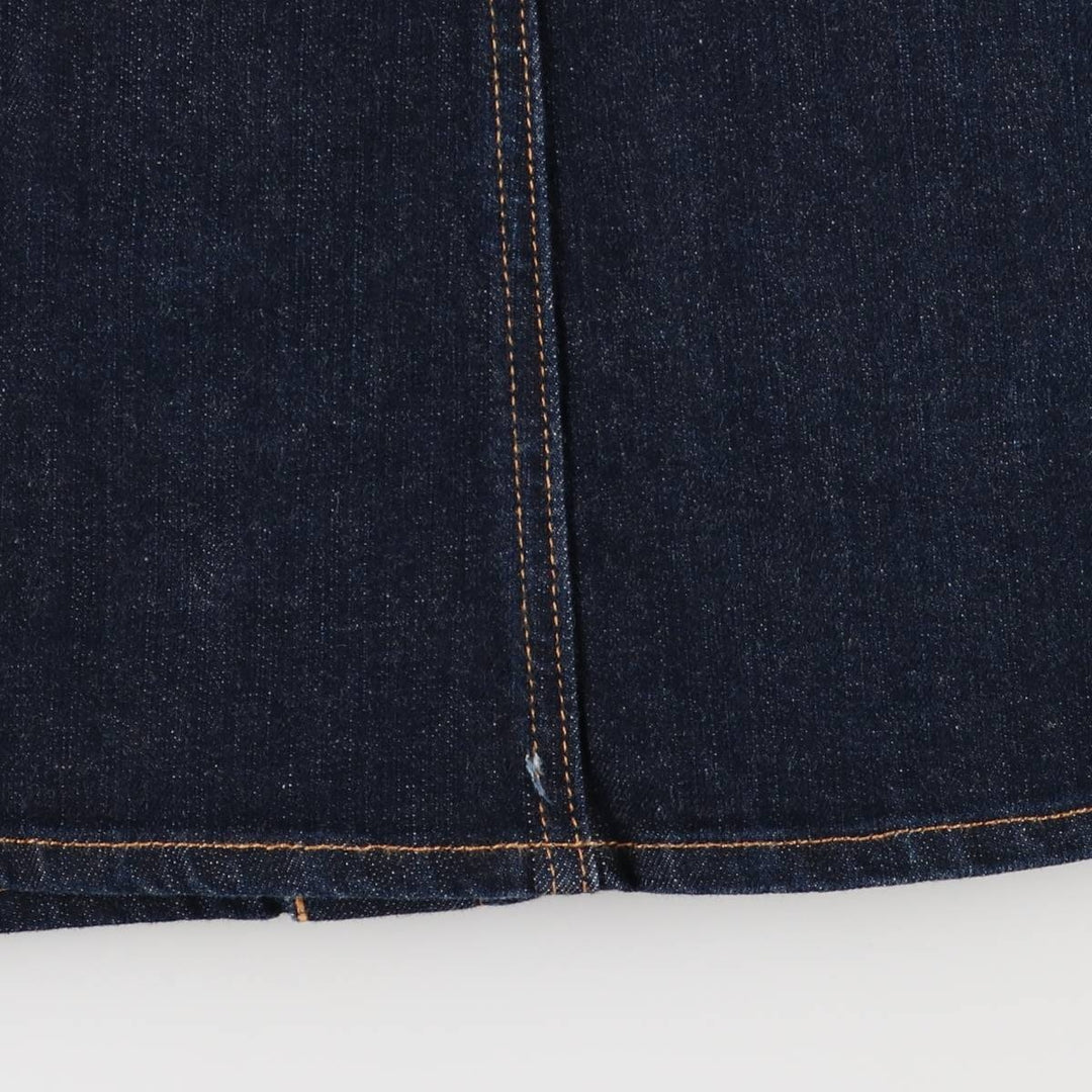 Dark navy Alexa Chung for AG denim open-front trapezoid miniskirt, made in the USA, size M. cotton blue type Vintage Second Hand