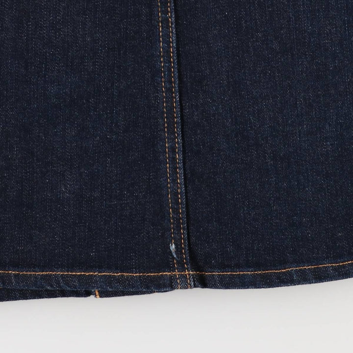 Dark navy Alexa Chung for AG denim open-front trapezoid miniskirt, made in the USA, size M. cotton blue type Vintage Second Hand