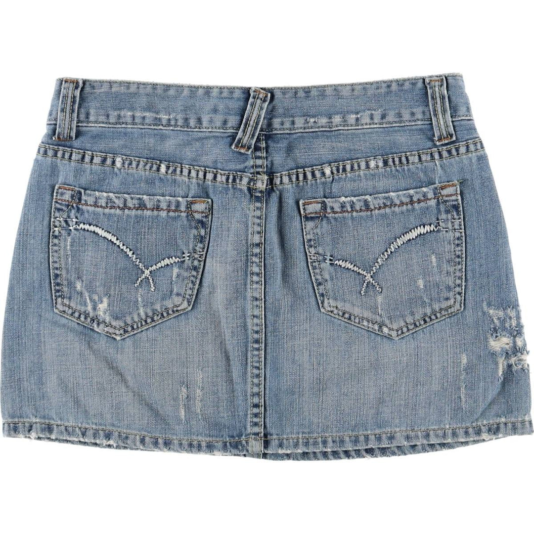 REMIN IS CENCEBOY Denim Trapezoid Mini Skirt, Women's Size XL unclear blue type Vintage Second Hand