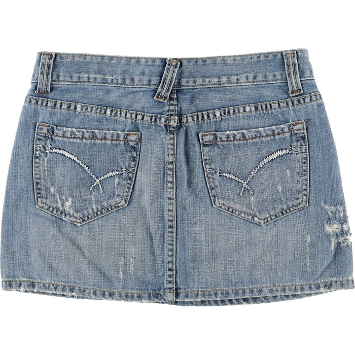 REMIN IS CENCEBOY Denim Trapezoid Mini Skirt, Women's Size XL unclear blue type Vintage Second Hand