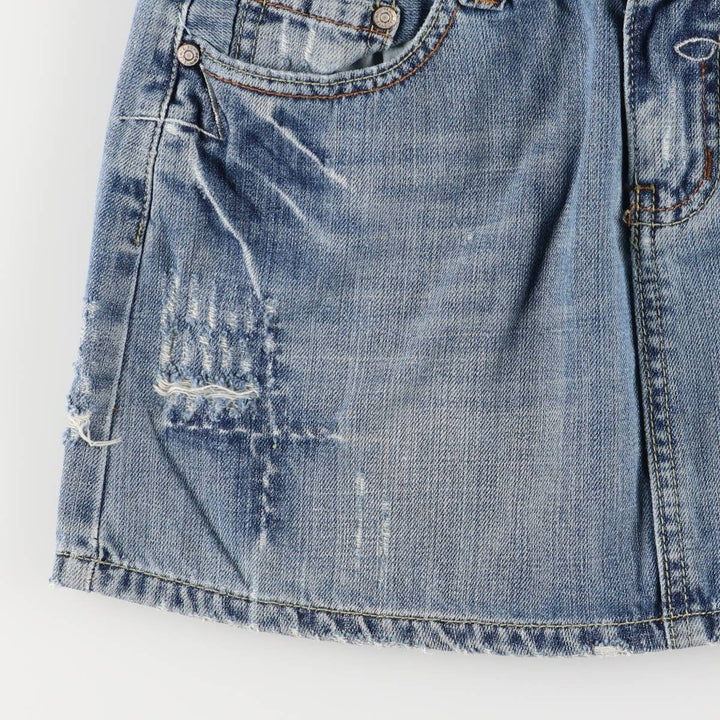 REMIN IS CENCEBOY Denim Trapezoid Mini Skirt, Women's Size XL unclear blue type Vintage Second Hand
