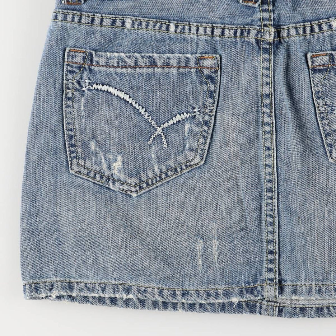 REMIN IS CENCEBOY Denim Trapezoid Mini Skirt, Women's Size XL unclear blue type Vintage Second Hand