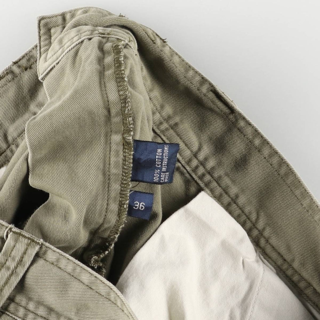 Ralph Lauren POLO by Ralph Lauren Chino Cargo Shorts, Half Pants, Men's, W37 equivalent cotton Khaki type Vintage Second Hand