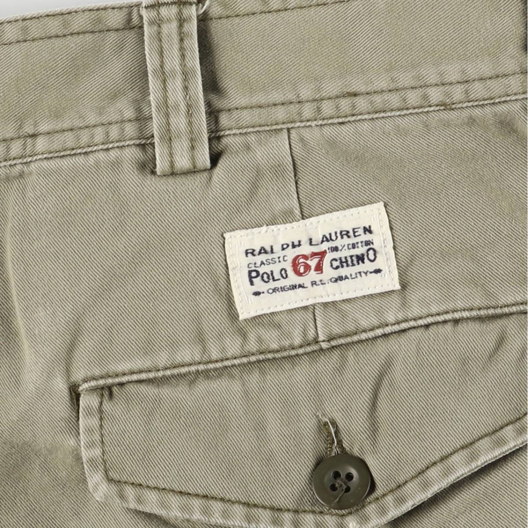 Ralph Lauren POLO by Ralph Lauren Chino Cargo Shorts, Half Pants, Men's, W37 equivalent cotton Khaki type Vintage Second Hand
