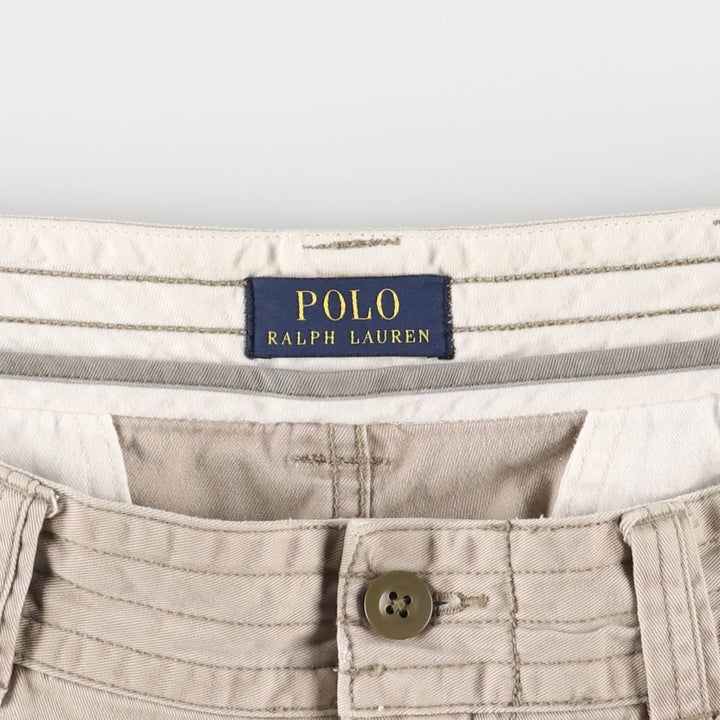 Ralph Lauren POLO RALPH LAUREN Chino Cargo Shorts, Half Pants, Men's, W37 equivalent cotton Beige type Vintage Second Hand