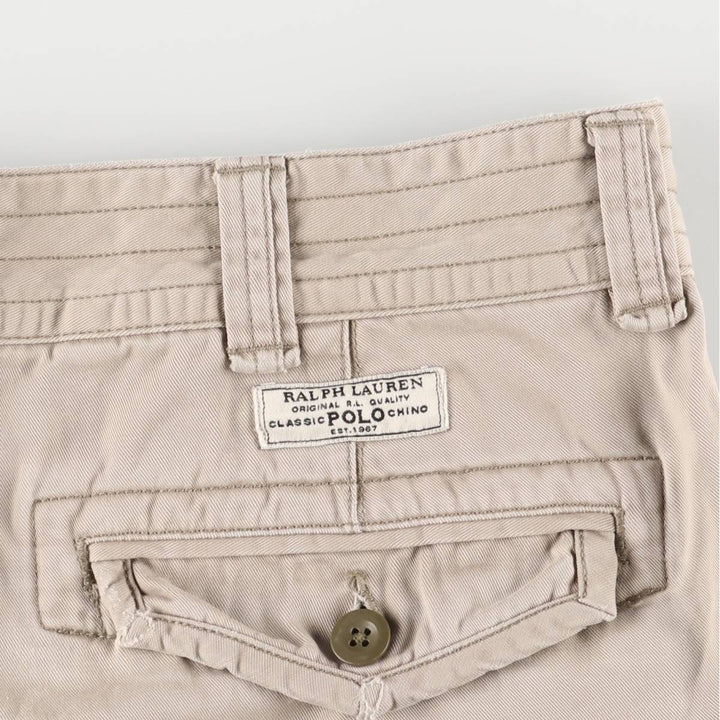 Ralph Lauren POLO RALPH LAUREN Chino Cargo Shorts, Half Pants, Men's, W37 equivalent cotton Beige type Vintage Second Hand