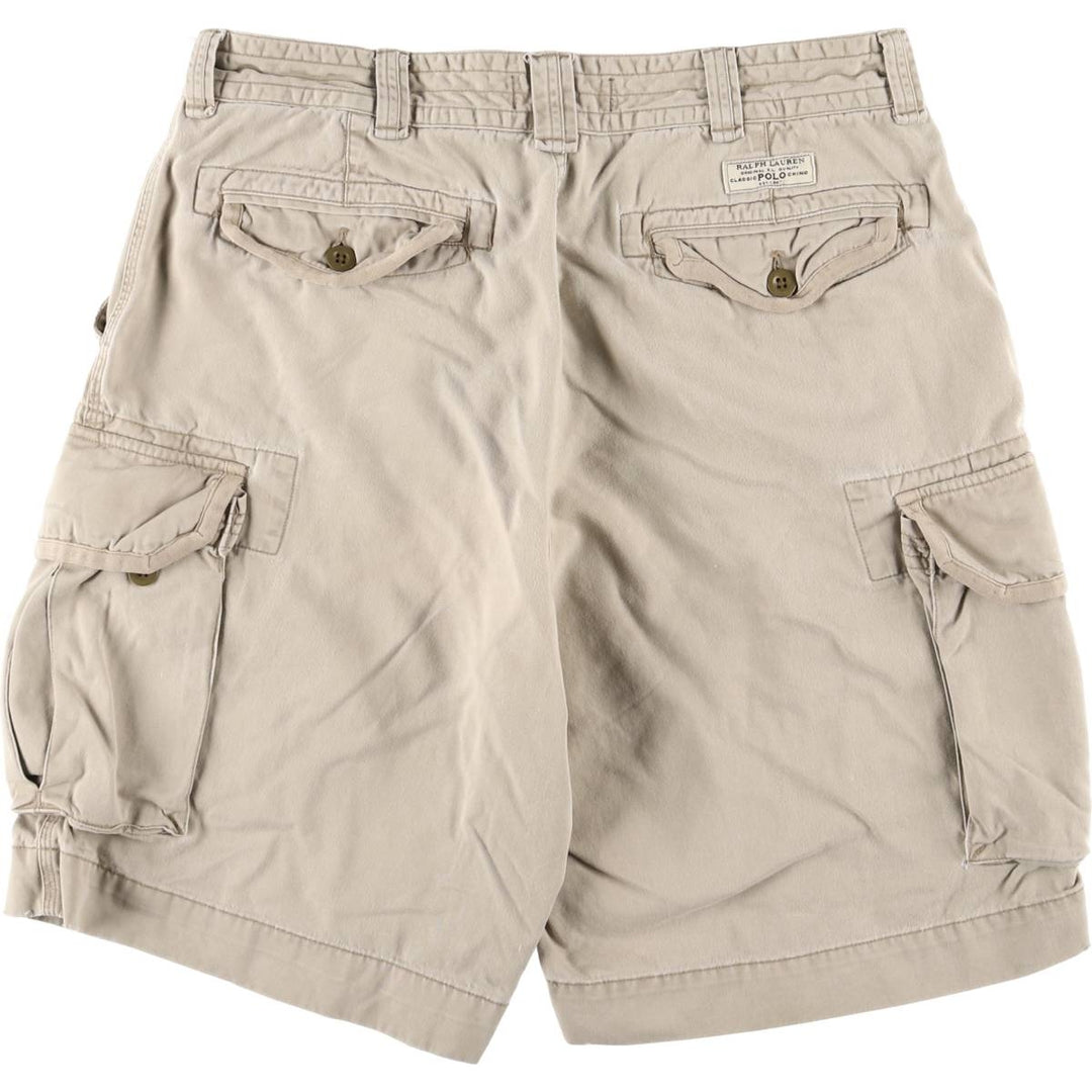 Ralph Lauren POLO by Ralph Lauren cargo shorts, half pants, men's w35 equivalent cotton Beige type Vintage Second Hand