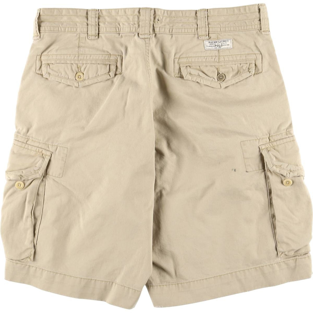 Ralph Lauren POLO RALPH LAUREN cargo shorts, half pants, men's size w37 cotton Beige type Vintage Second Hand