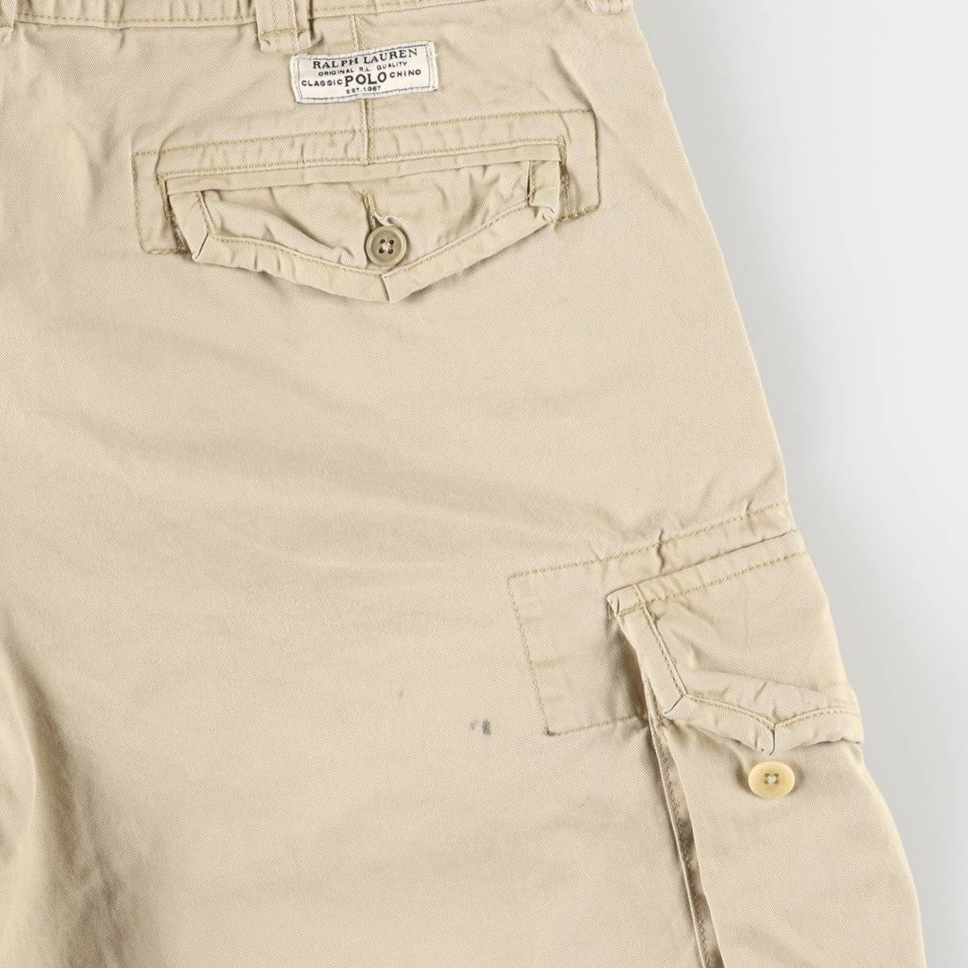 Ralph Lauren POLO RALPH LAUREN cargo shorts, half pants, men's size w37 cotton Beige type Vintage Second Hand