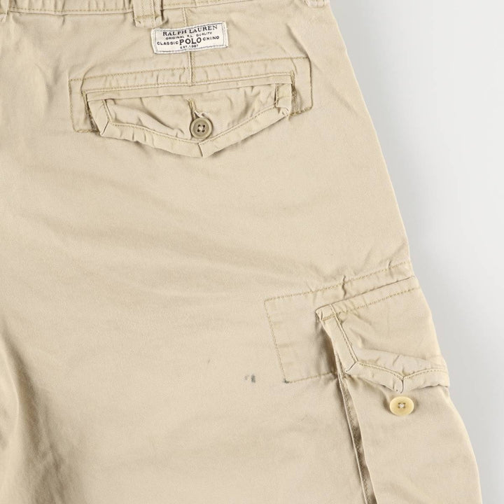 Ralph Lauren POLO RALPH LAUREN cargo shorts, half pants, men's size w37 cotton Beige type Vintage Second Hand