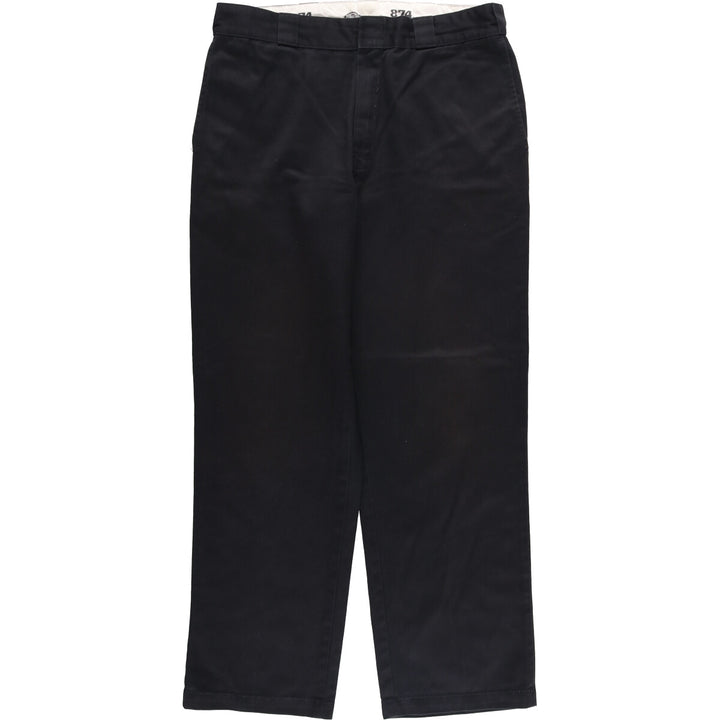 Dickies 874 ORIGINAL FIT Work Pants for Men, W35 equivalent polyester black type Vintage Second Hand