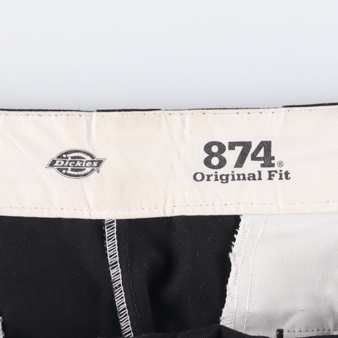 Dickies 874 ORIGINAL FIT Work Pants for Men, W35 equivalent polyester black type Vintage Second Hand