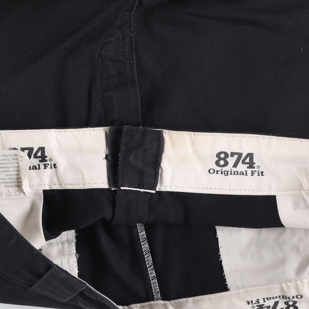 Dickies 874 ORIGINAL FIT Work Pants for Men, W35 equivalent polyester black type Vintage Second Hand