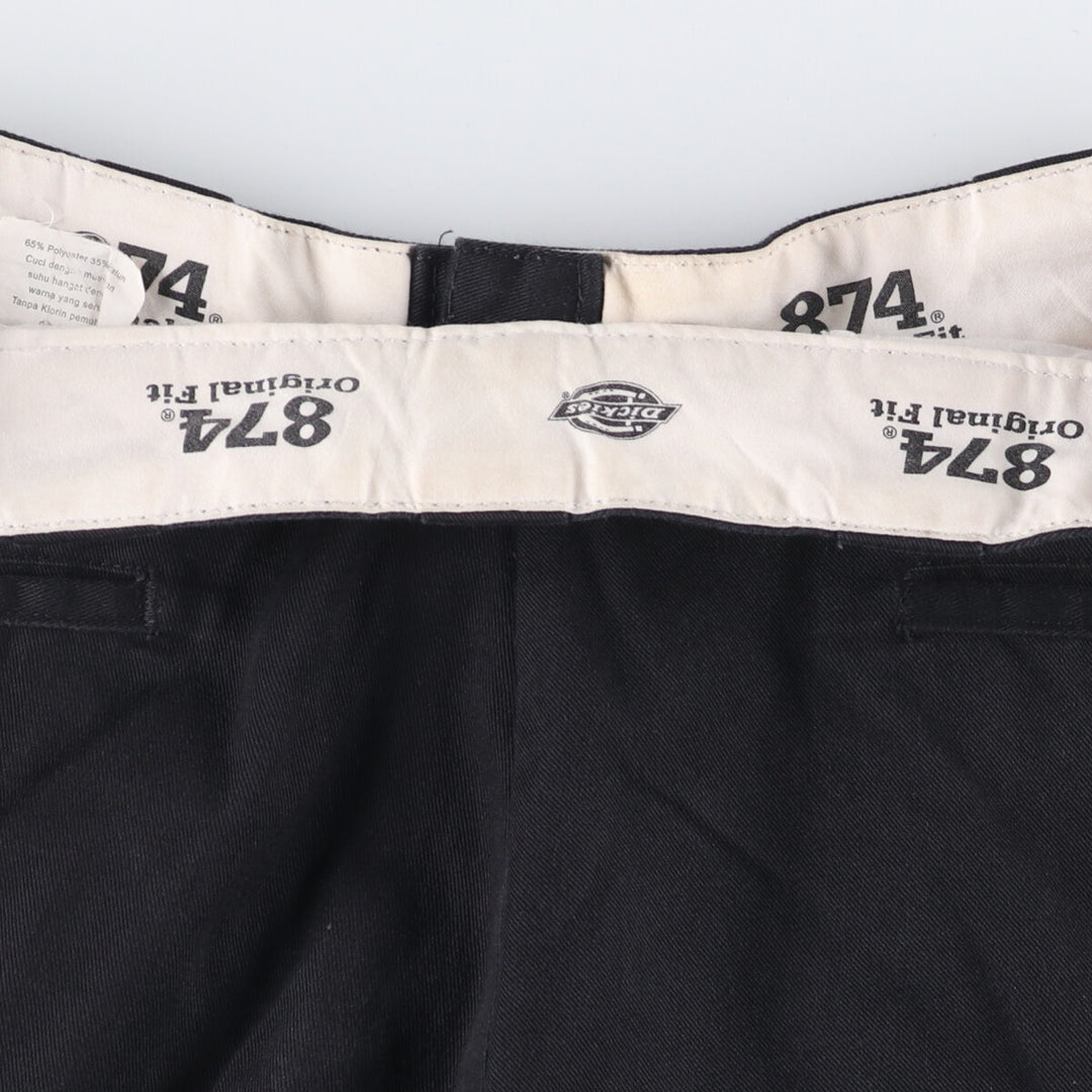 Dickies 874 ORIGINAL FIT Work Pants for Men, W35 equivalent polyester black type Vintage Second Hand