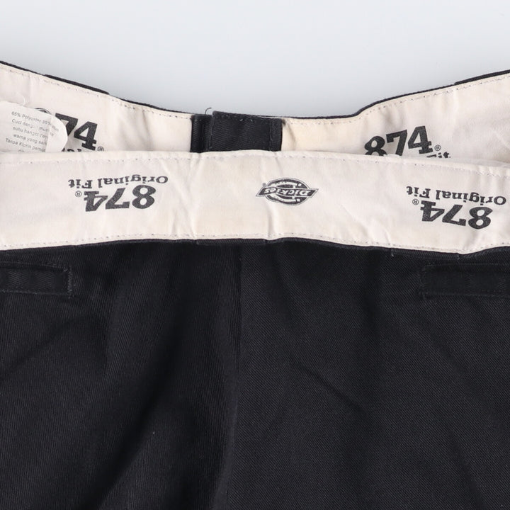 Dickies 874 ORIGINAL FIT Work Pants for Men, W35 equivalent polyester black type Vintage Second Hand