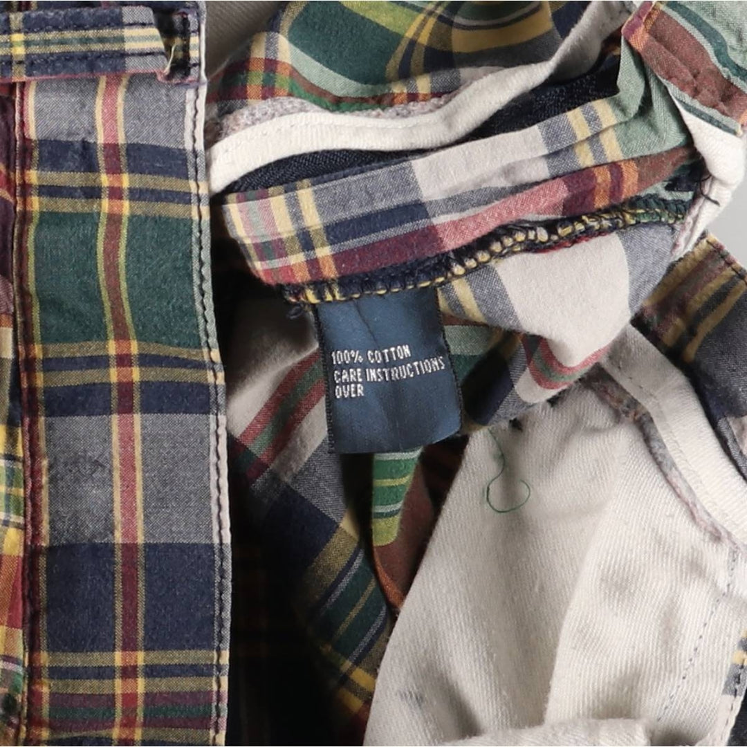 Ralph Lauren POLO by Ralph Lauren PROSPECT SHORT Check Pattern Cotton Shorts, Men's Size W32 cotton navy blue type Vintage Second Hand