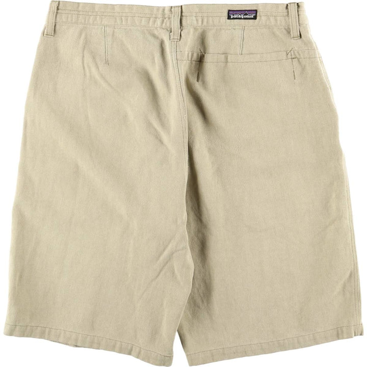 2000'S Patagonia Men's Hemperor Shorts 57305S7, Hemp and Cotton Shorts, Men's Size W34 Hemp Beige type Vintage Second Hand