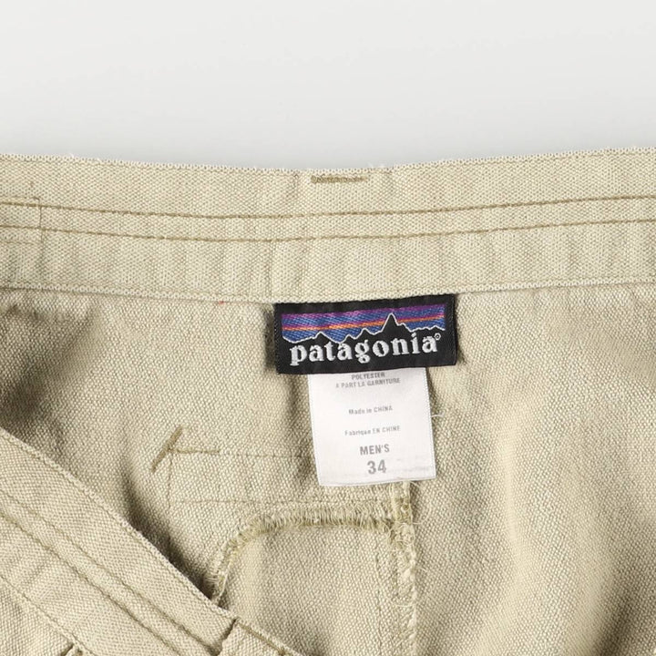 2000'S Patagonia Men's Hemperor Shorts 57305S7, Hemp and Cotton Shorts, Men's Size W34 Hemp Beige type Vintage Second Hand