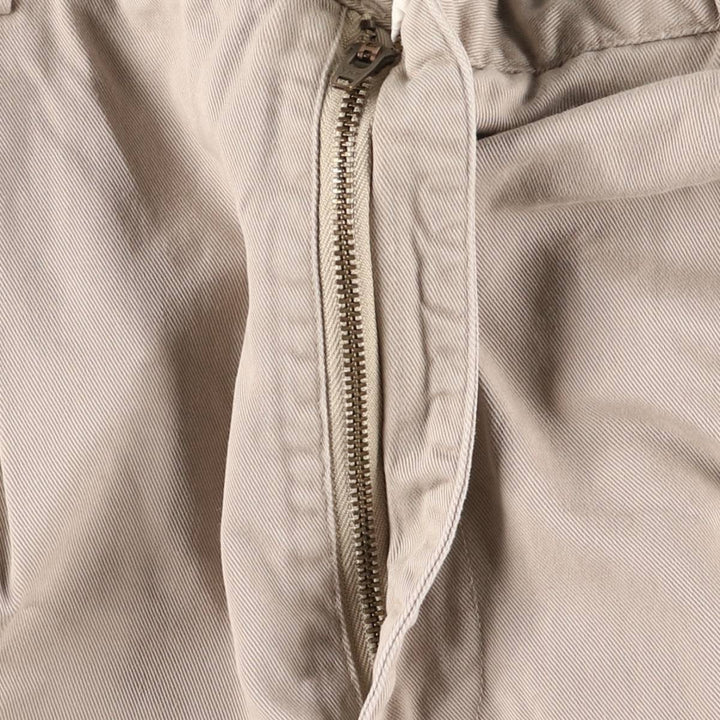 Ralph Lauren POLO by Ralph Lauren HAMMOND PANT, two-pleat chino pants, men's, w34 equivalent cotton Beige type Vintage Second Hand