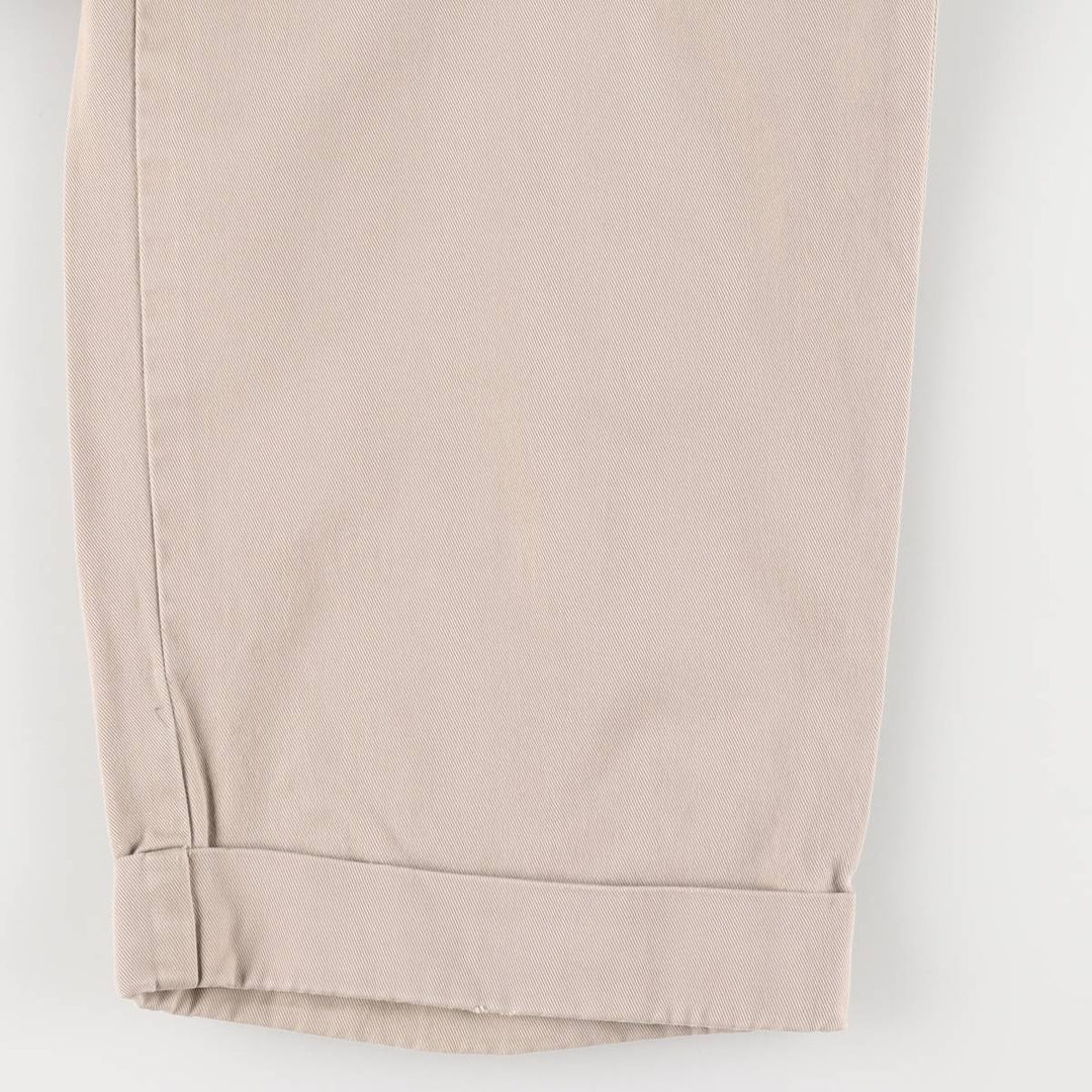 Ralph Lauren POLO by Ralph Lauren HAMMOND PANT, two-pleat chino pants, men's, w34 equivalent cotton Beige type Vintage Second Hand