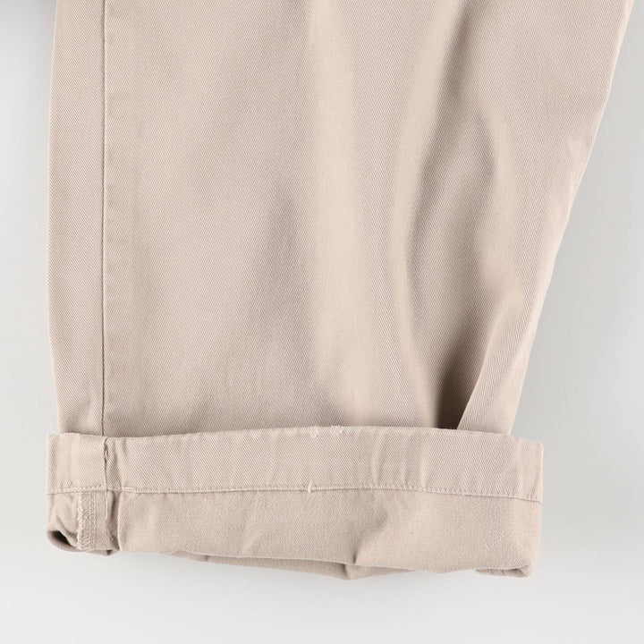Ralph Lauren POLO by Ralph Lauren HAMMOND PANT, two-pleat chino pants, men's, w34 equivalent cotton Beige type Vintage Second Hand