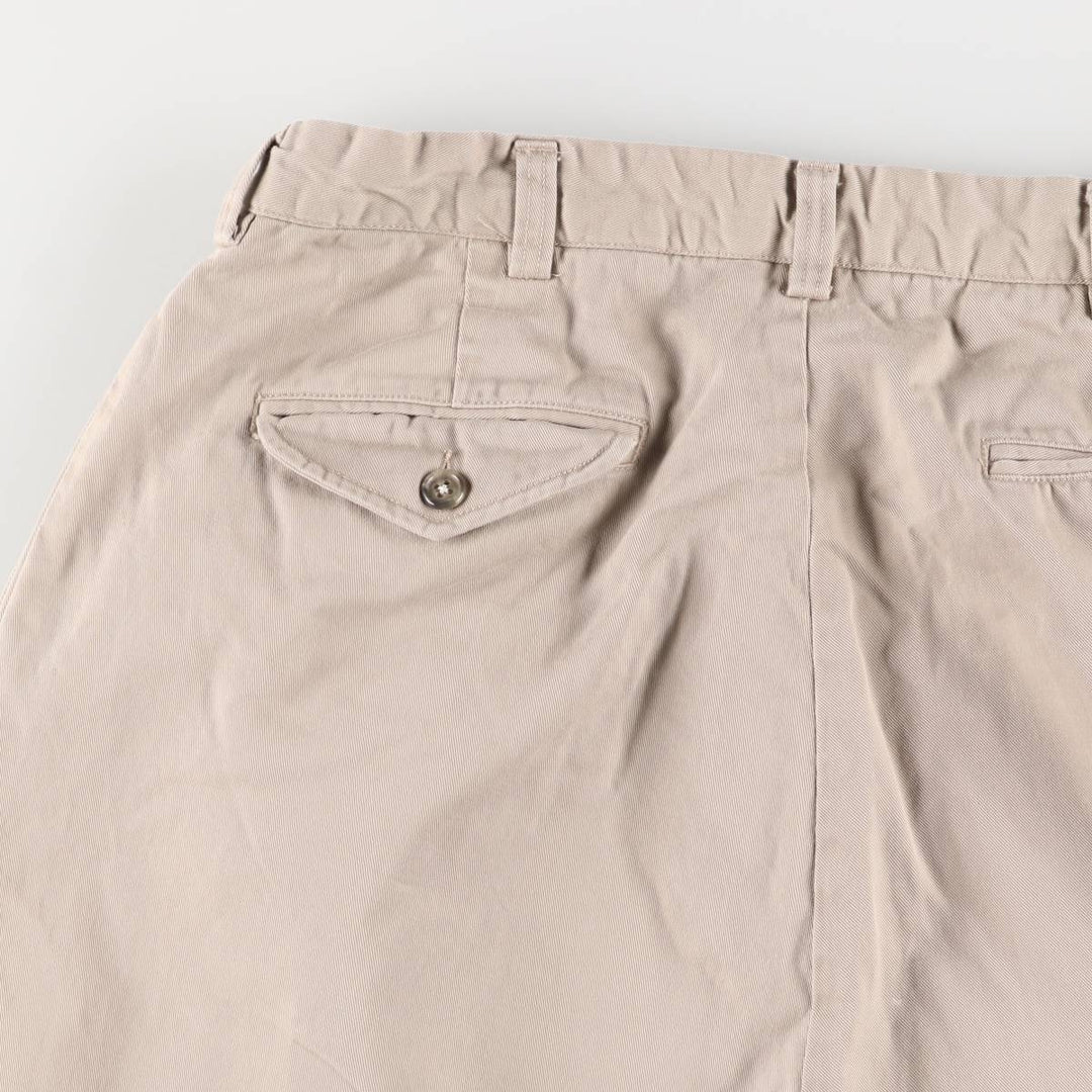 Ralph Lauren POLO by Ralph Lauren HAMMOND PANT, two-pleat chino pants, men's, w34 equivalent cotton Beige type Vintage Second Hand