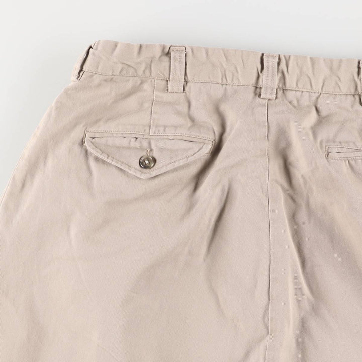 Ralph Lauren POLO by Ralph Lauren HAMMOND PANT, two-pleat chino pants, men's, w34 equivalent cotton Beige type Vintage Second Hand