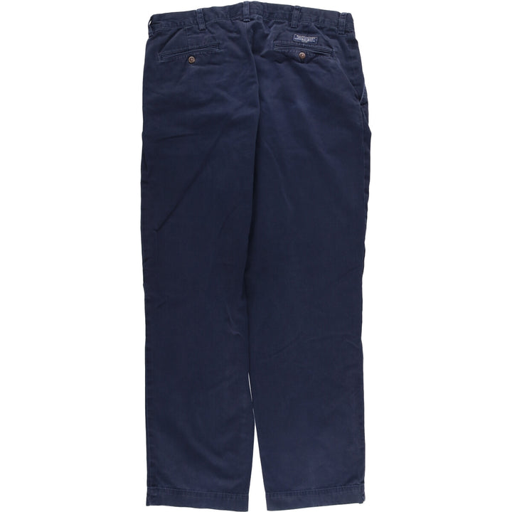 Ralph Lauren POLO by Ralph Lauren EVERSE PLEATED two-pleat chino pants, men's size W36 cotton navy blue type Vintage Second Hand