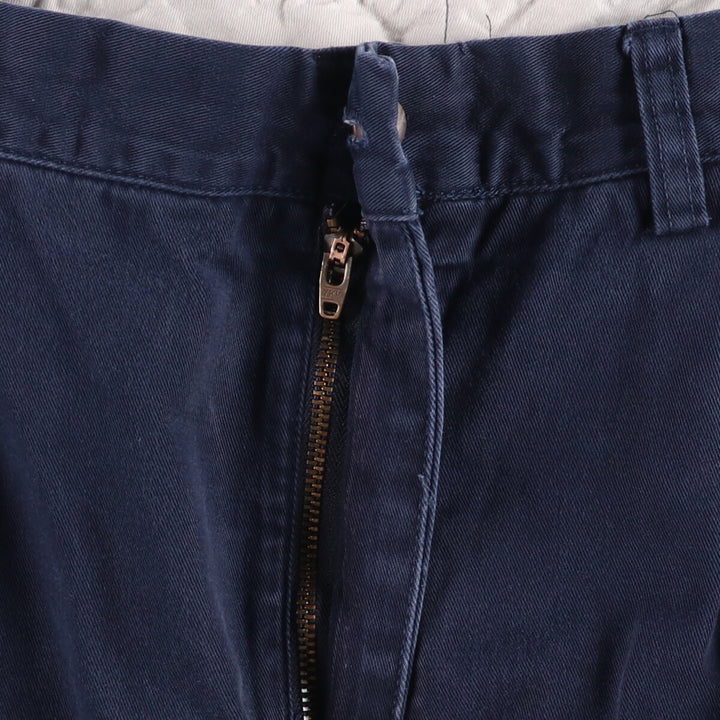 Ralph Lauren POLO by Ralph Lauren EVERSE PLEATED two-pleat chino pants, men's size W36 cotton navy blue type Vintage Second Hand