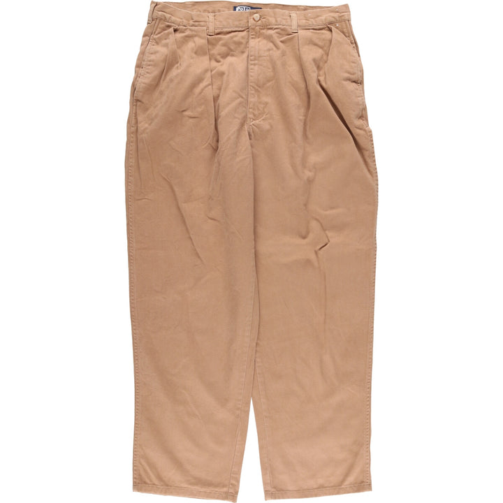 Ralph Lauren POLO by Ralph Lauren Two-pleat Chino Pants for Men, W34 equivalent cotton brown type Vintage Second Hand