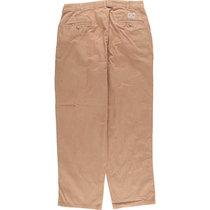 Ralph Lauren POLO by Ralph Lauren Two-pleat Chino Pants for Men, W34 equivalent cotton brown type Vintage Second Hand
