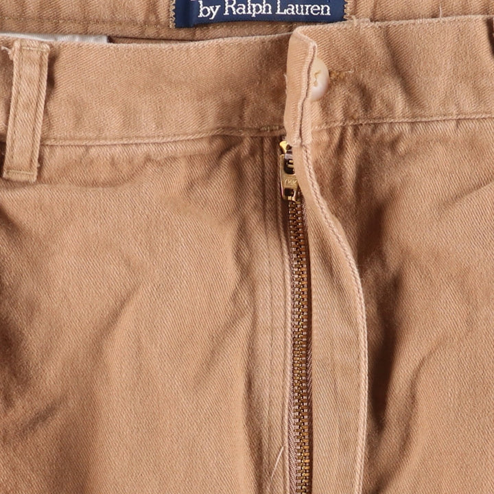 Ralph Lauren POLO by Ralph Lauren Two-pleat Chino Pants for Men, W34 equivalent cotton brown type Vintage Second Hand