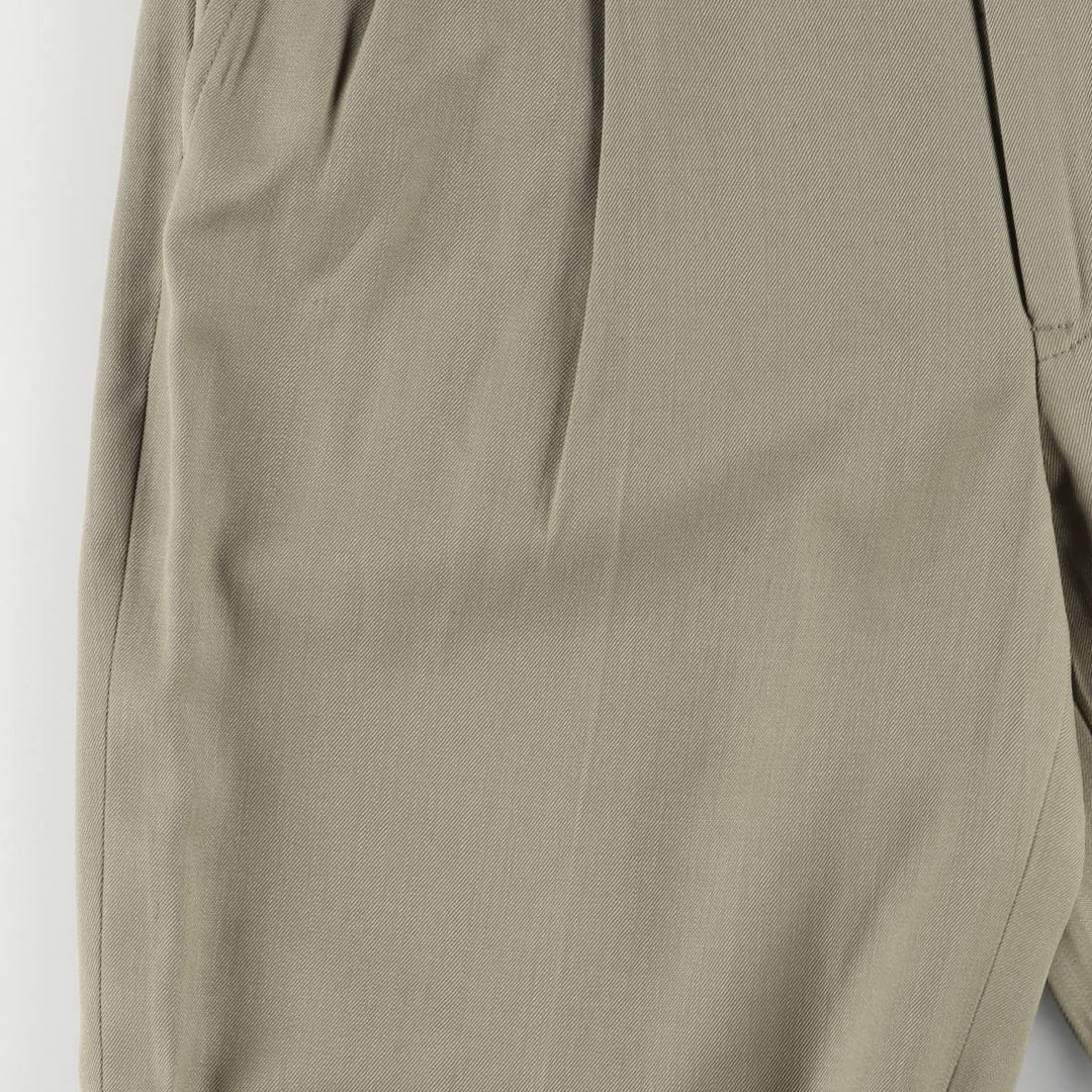 K DE TAYLES Two-pleat Wool Pants, Slacks, Made in USA, Men's, Size W30 wool Khaki type beige Vintage Second Hand