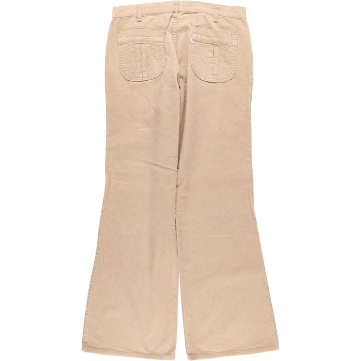 Vintage 1970'S Levi's 629-1521 Flare-Cut Corduroy Pants, Men's Size 34 (approx.) unclear Beige type Vintage Second Hand