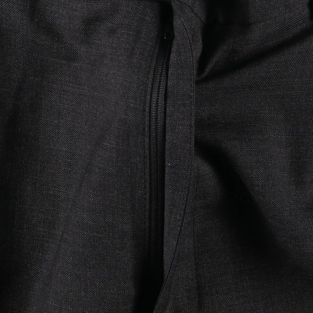 Two-pleat slacks pants for men, equivalent to W35 unclear Charcoal Vintage Second Hand