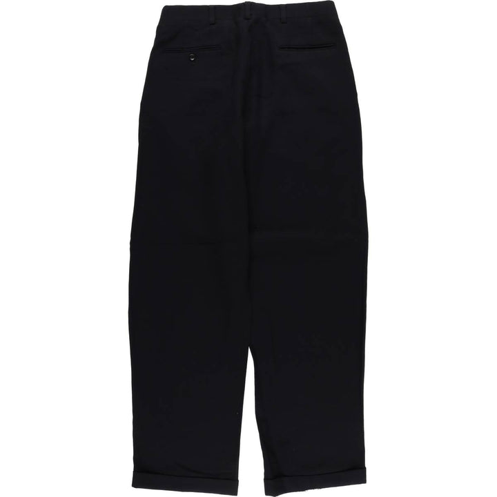 Vintage two-pleat slacks for men, size W33 unclear navy blue type Vintage Second Hand