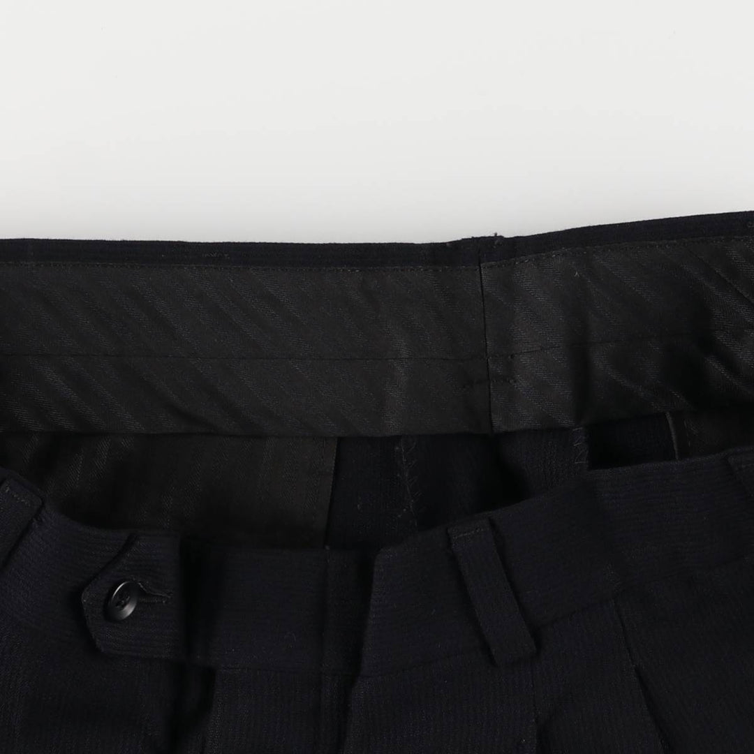 Vintage two-pleat slacks for men, size W33 unclear navy blue type Vintage Second Hand