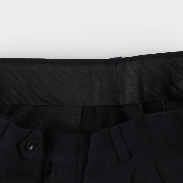 Vintage two-pleat slacks for men, size W33 unclear navy blue type Vintage Second Hand