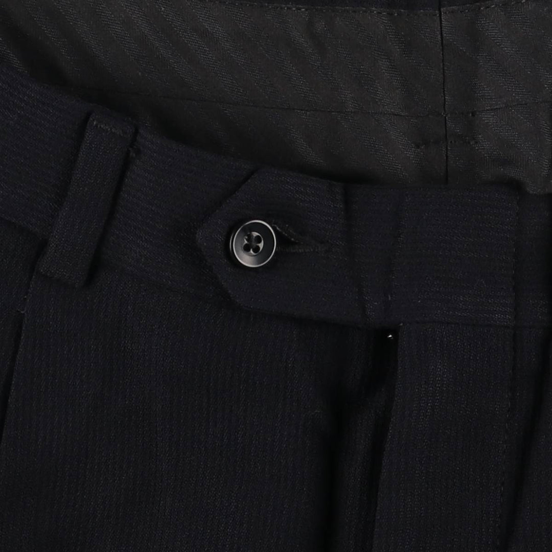Vintage two-pleat slacks for men, size W33 unclear navy blue type Vintage Second Hand