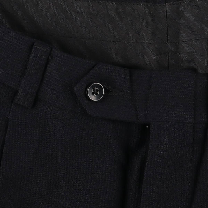 Vintage two-pleat slacks for men, size W33 unclear navy blue type Vintage Second Hand