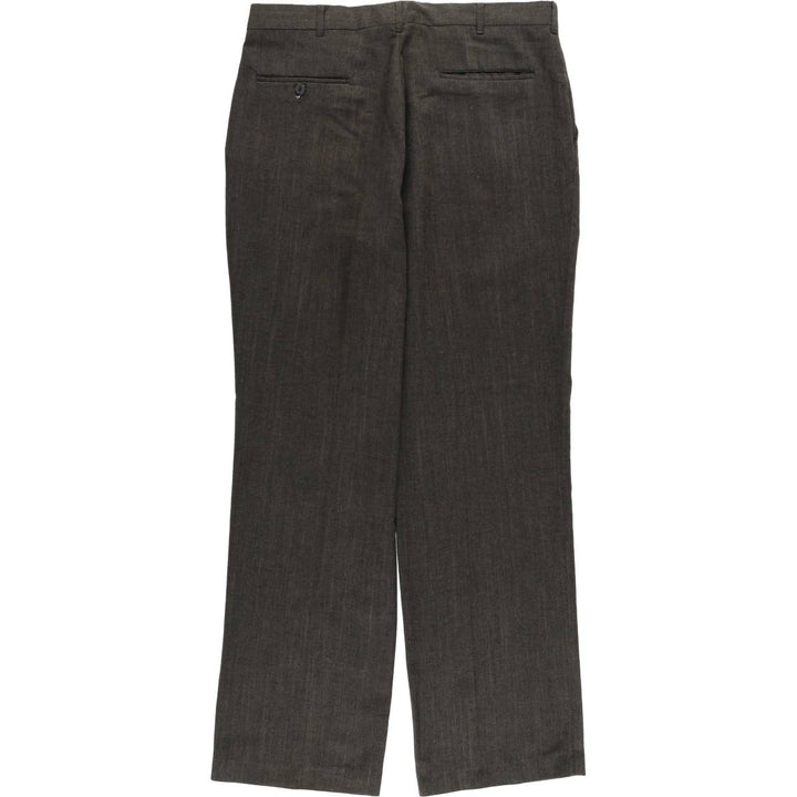 Two-pleat slacks, made in the USA, men's size W34 unclear Charcoal Vintage Second Hand