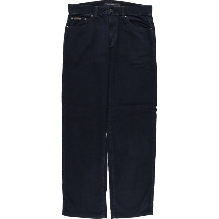 Calvin Klein Jeans corduroy pants, men's size W34 cotton navy blue type Vintage Second Hand