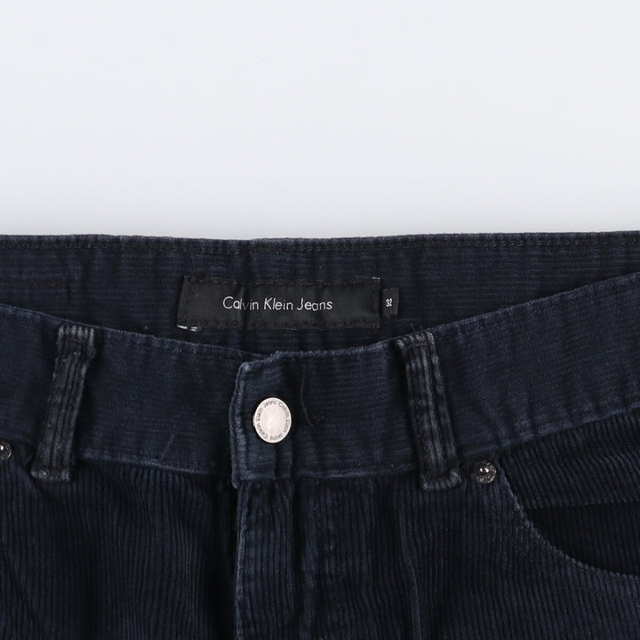 Calvin Klein Jeans corduroy pants, men's size W34 cotton navy blue type Vintage Second Hand