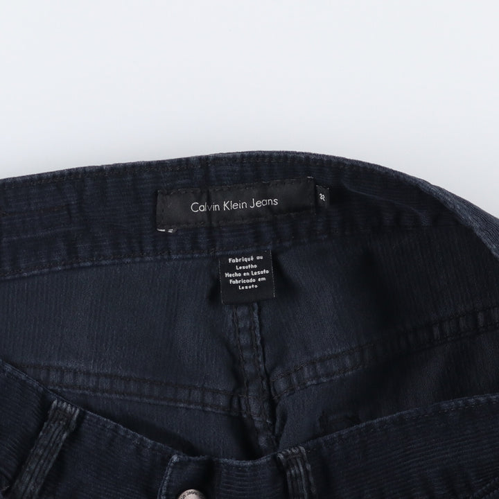 Calvin Klein Jeans corduroy pants, men's size W34 cotton navy blue type Vintage Second Hand