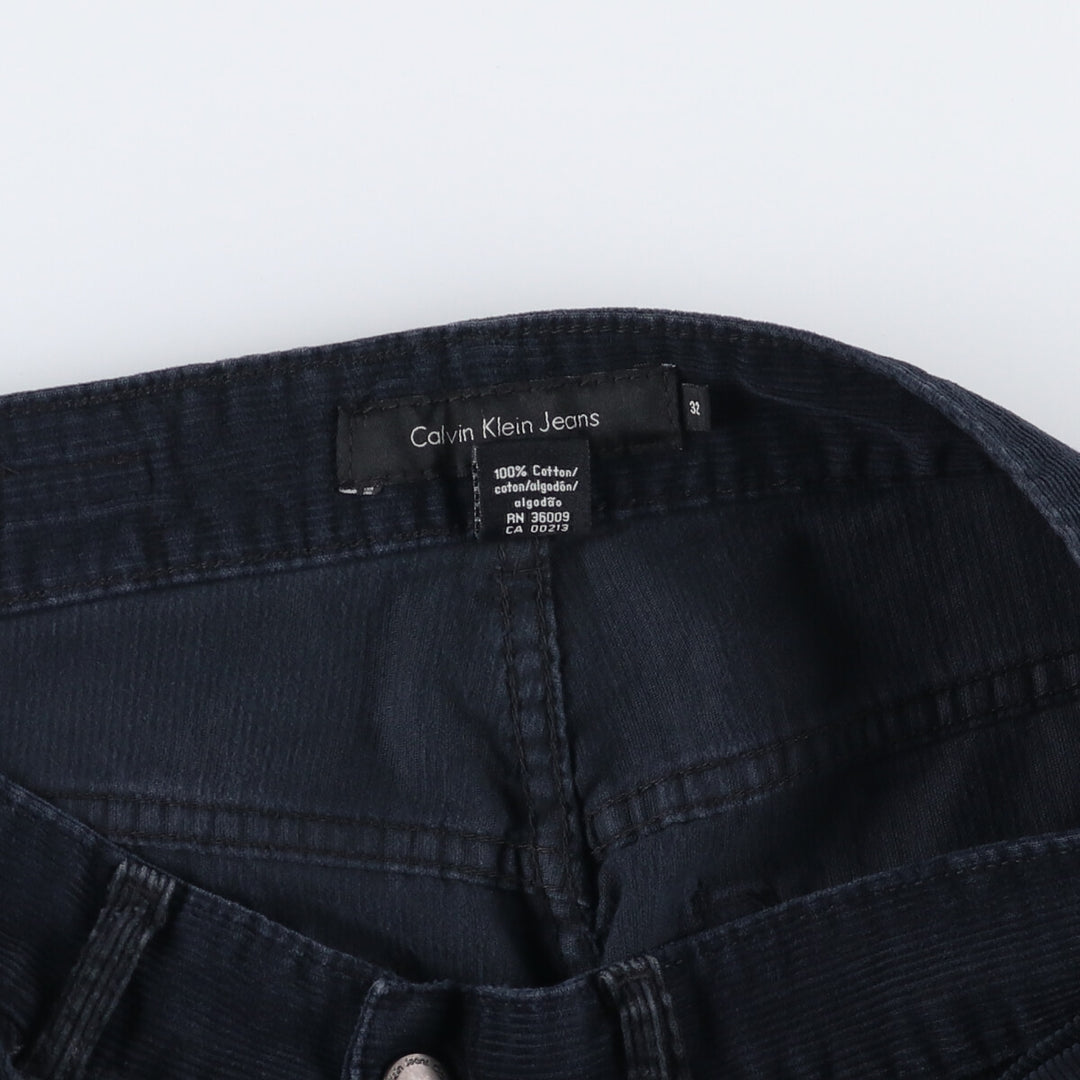 Calvin Klein Jeans corduroy pants, men's size W34 cotton navy blue type Vintage Second Hand