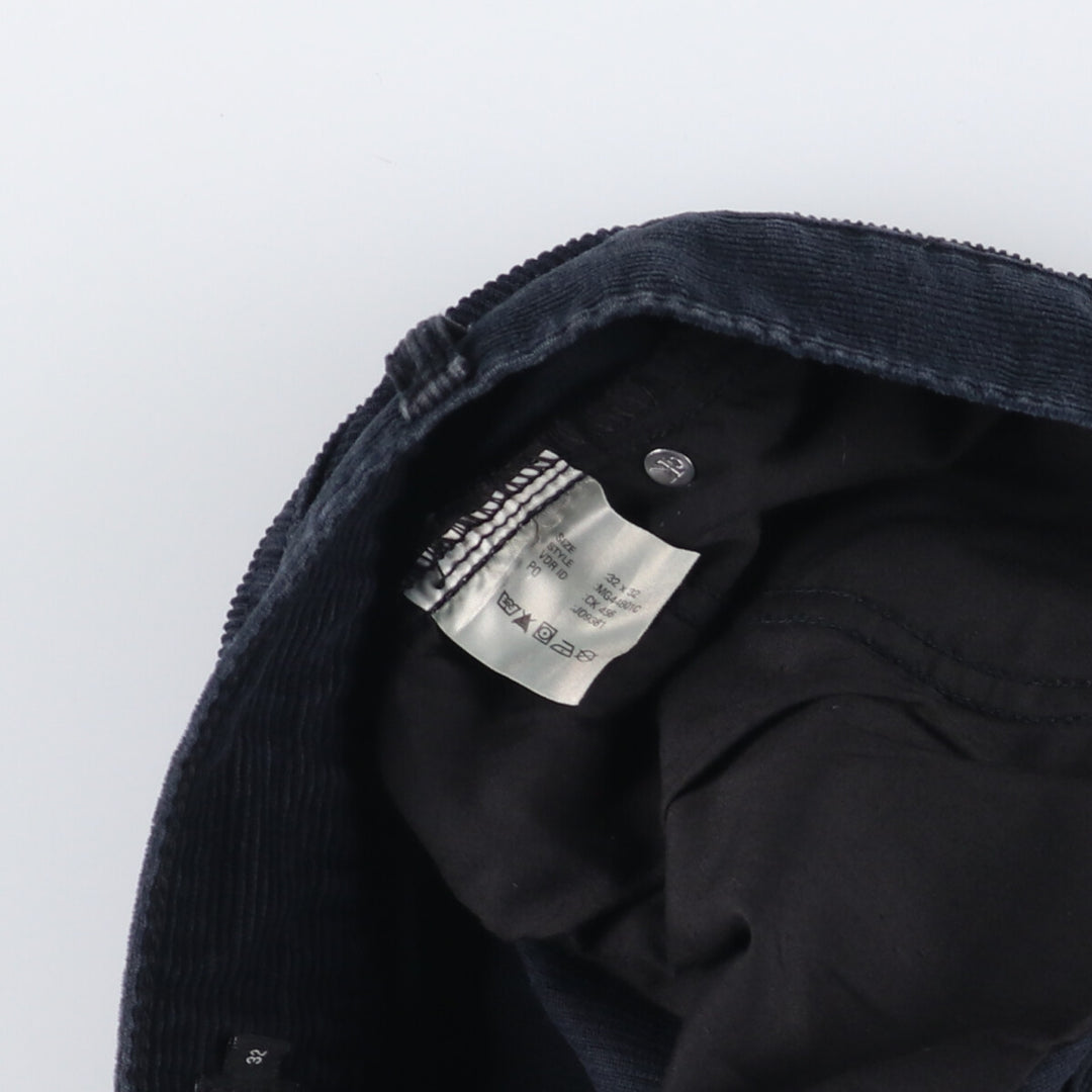 Calvin Klein Jeans corduroy pants, men's size W34 cotton navy blue type Vintage Second Hand