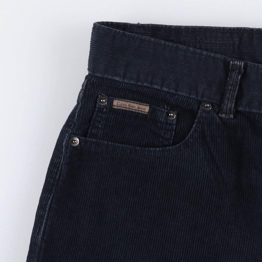 Calvin Klein Jeans corduroy pants, men's size W34 cotton navy blue type Vintage Second Hand